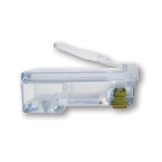 Platinum Tools EZ-RJ45 Cat6 Crimp Connectors, Slide Through Wires, POE Compliant, Clamshell