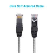 10FT CAT.6A Patch Cable Armored Anti-Rodent Slim 28AWG