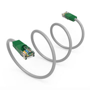 15Ft Cat.5e Crossover Cable Gray Wire/Green Boot
