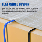 15Ft Cat6 U/FTP Flat Ethernet Network Cable Black 30AWG