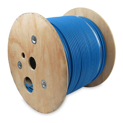 1000Ft Cat.6A 10G Solid Wire Bulk Cable Blue