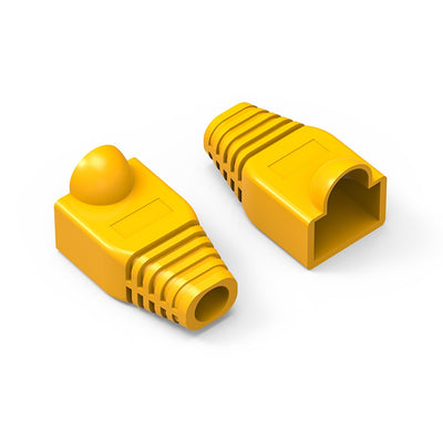 Color Boots for RJ45 Plug Yellow 100pk