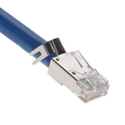 RJ45 CAT.8 Shielded Plug 50Micron 3prong with Clear Boot  (20pack)
