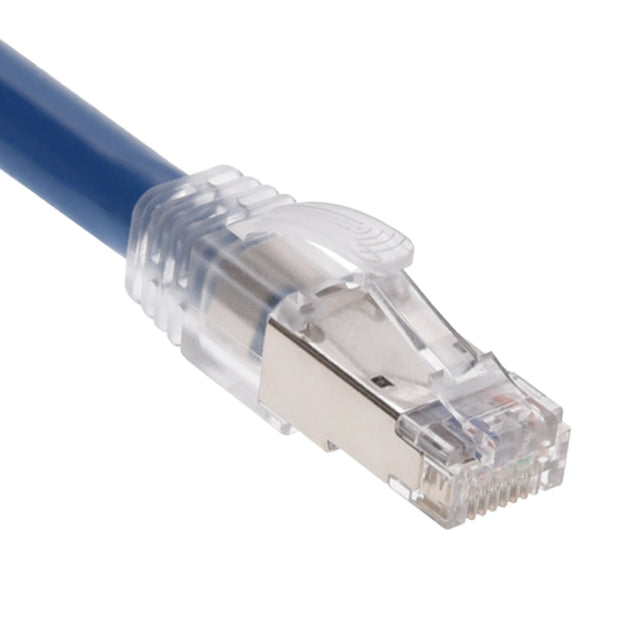 RJ45 CAT.8 Shielded Plug 50Micron 3prong with Clear Boot  (20pack)