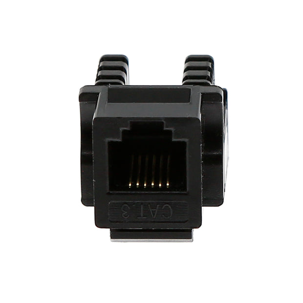 RJ11/12 (Cat.3) 110 Type Keystone Jack Black