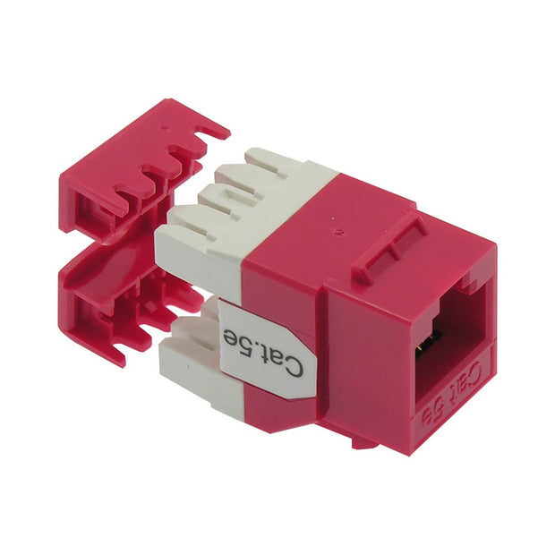 Cat.5E RJ45 110 Type 180° Keystone Jack Red