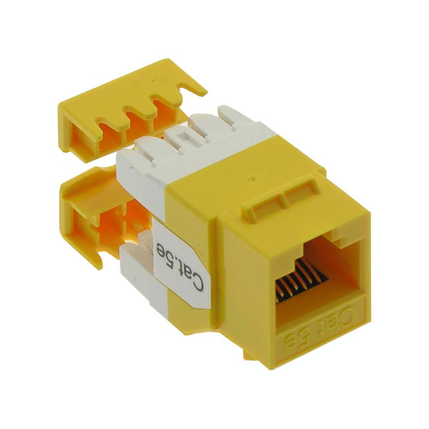 Cat.5E RJ45 110 Type 180° Keystone Jack Yellow