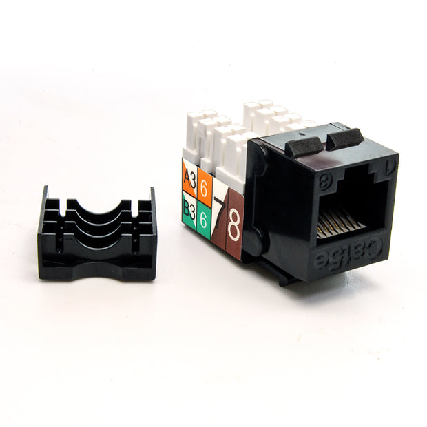 Cat.5E RJ45 110 Type Keystone Jack Black