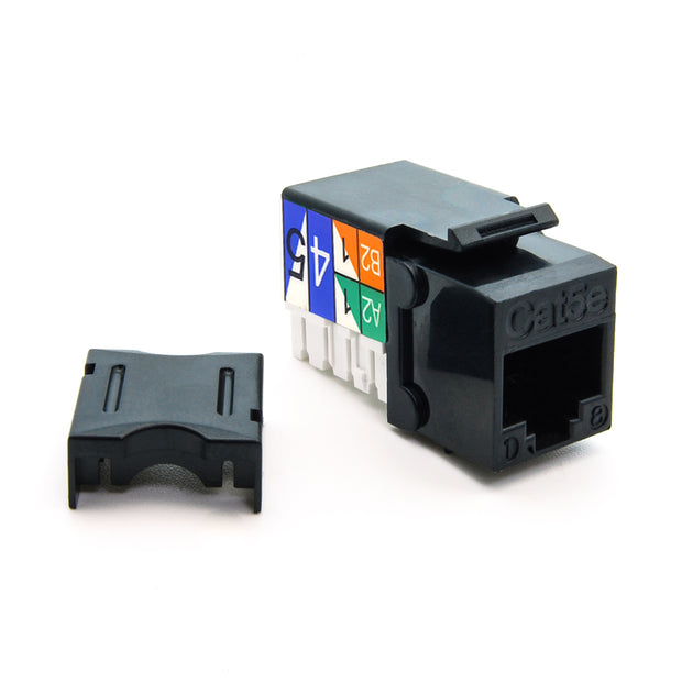 Cat.5E RJ45 110 Type Keystone Jack Black