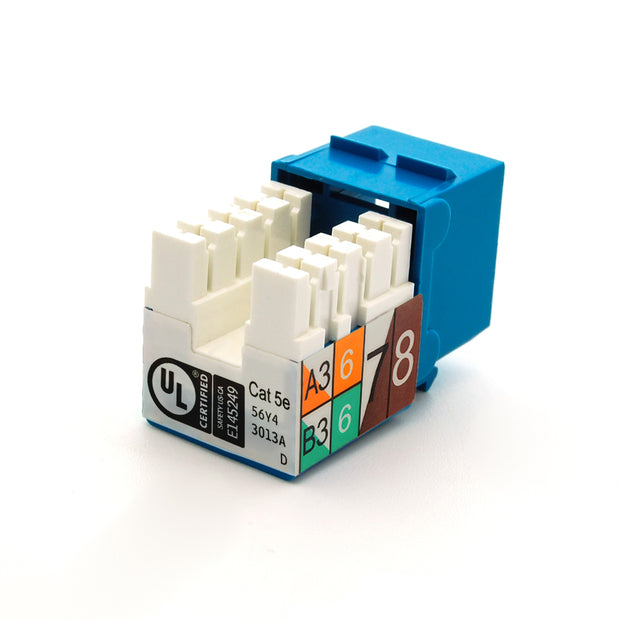 Cat.5E RJ45 110 Type Keystone Jack Blue