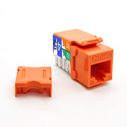 Cat.5E RJ45 110 Type Keystone Jack Orange