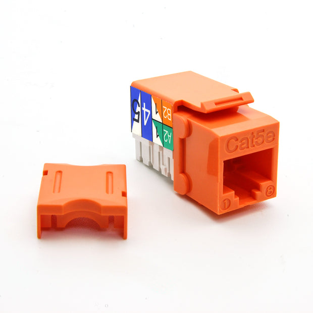 Cat.5E RJ45 110 Type Keystone Jack Orange