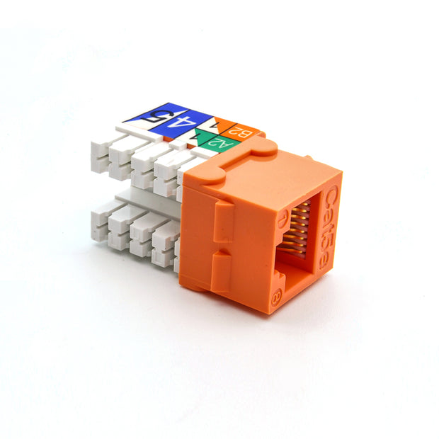 Cat.5E RJ45 110 Type Keystone Jack Orange