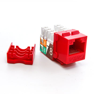 Cat.5E RJ45 Type 110 Keystone Jack Red