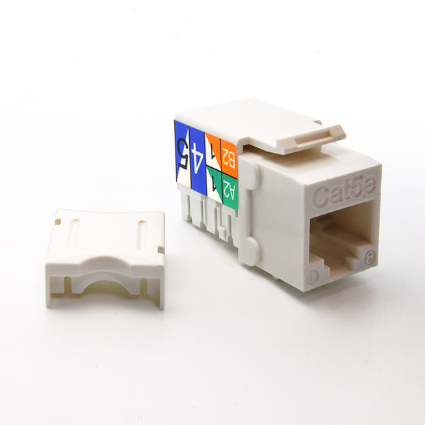 Cat.5E RJ45 110 Type Keystone Jack White