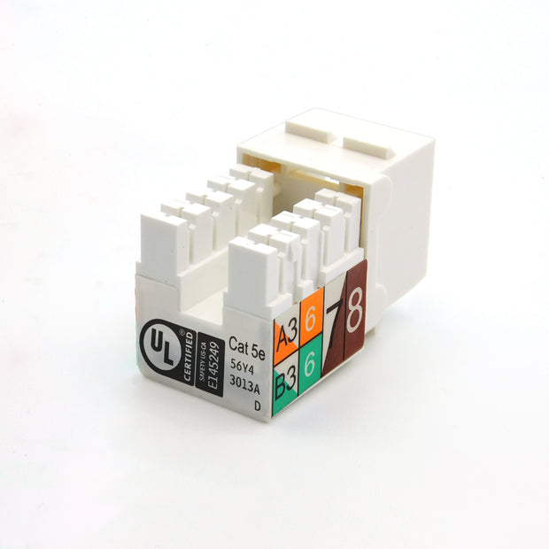 Cat.5E RJ45 110 Type Keystone Jack White