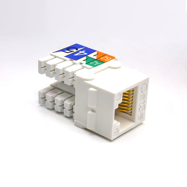 Cat.5E RJ45 110 Type Keystone Jack White