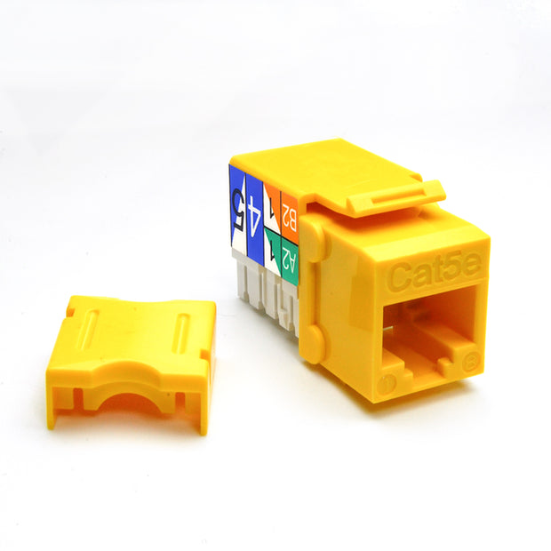 Cat.5E RJ45 110 Type Keystone Jack Yellow