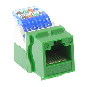 Cat.5E Tool Less Keystone Jack Green