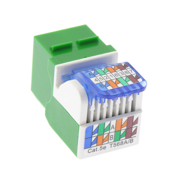 Cat.5E Tool Less Keystone Jack Green