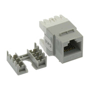 Cat.6 RJ45 110 Type 180° Keystone Jack Gray