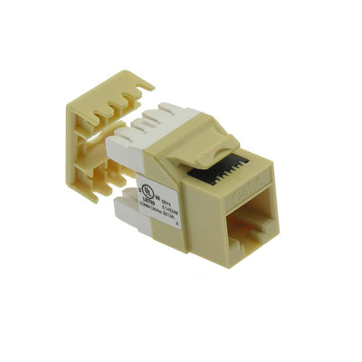 Cat.6 RJ45 110 Type 180° Keystone Jack Ivory