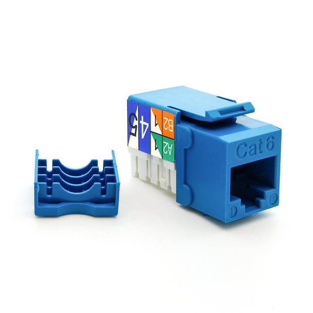 Cat.6 RJ45 110 Type Keystone Jack Blue