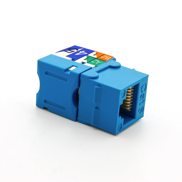 Cat.6 RJ45 110 Type Keystone Jack Blue