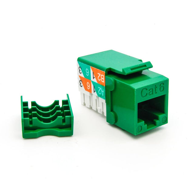 Cat.6 RJ45 110 Type Keystone Jack Green