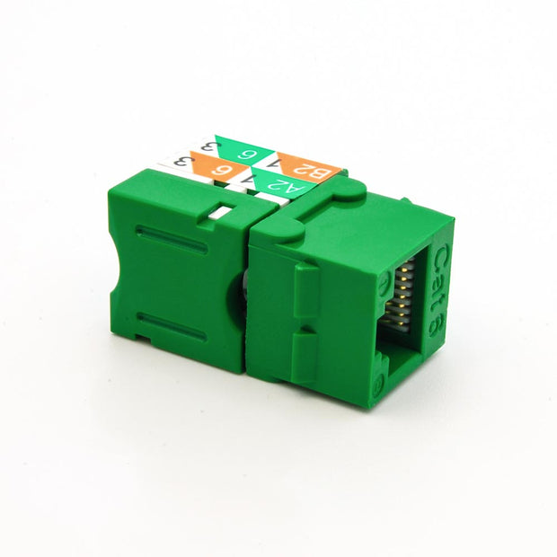Cat.6 RJ45 110 Type Keystone Jack Green
