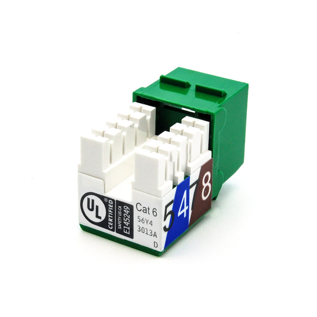 Cat.6 RJ45 110 Type Keystone Jack Green