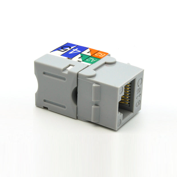 Cat.6 RJ45 110 Type Keystone Jack Gray