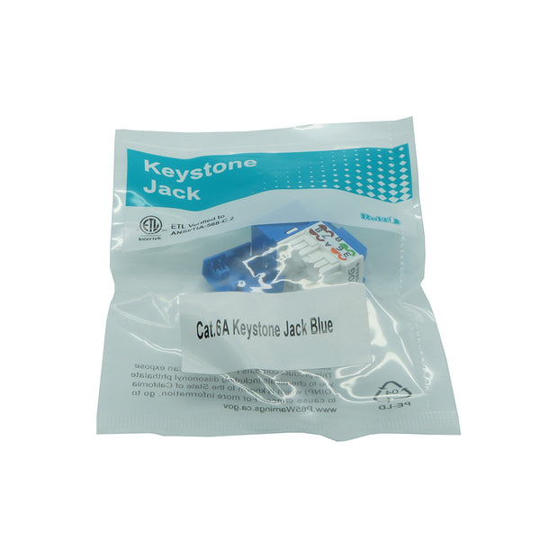 Cat.6A Keystone Jack Blue