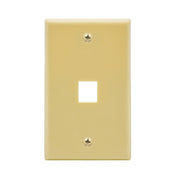 1Port Keystone Wallplate Ivory Smooth Face