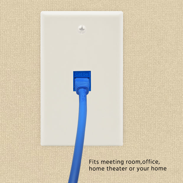 1Port Keystone Wallplate White Smooth Face