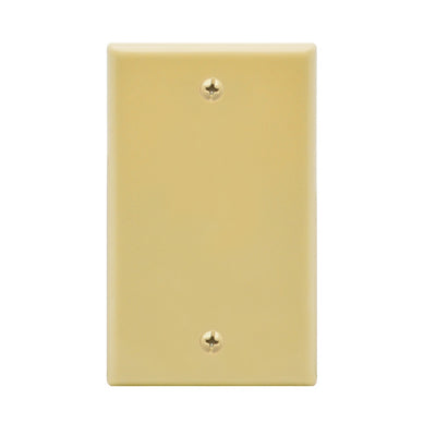 Blank Wall Plate Ivory Smooth Face