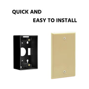 Blank Wall Plate Ivory Smooth Face