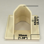 1-Gang Recessed Low Voltage Cable Plate, White