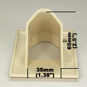 1-Gang Recessed Low Voltage Cable Plate, White