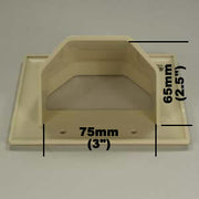 2-Gang Recessed Low Voltage Cable Plate, White