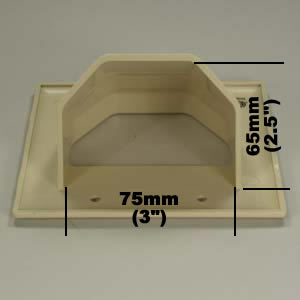 2-Gang Recessed Low Voltage Cable Plate, White