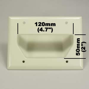 3-Gang Recessed Low Voltage Cable Plate, White