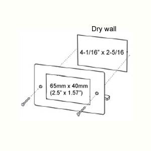 Easy Mount Recessed Low Voltage Cable Plate (Slim Fit), White