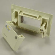 Easy Mount Recessed Low Voltage Cable Plate (Slim Fit), White