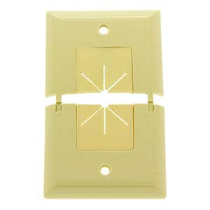Split Plate w/Flexible Opening Ivory