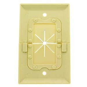 Split Plate w/Flexible Opening Ivory