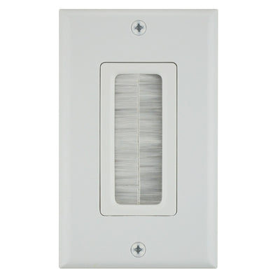 1-Gang Brush Wall Plate White