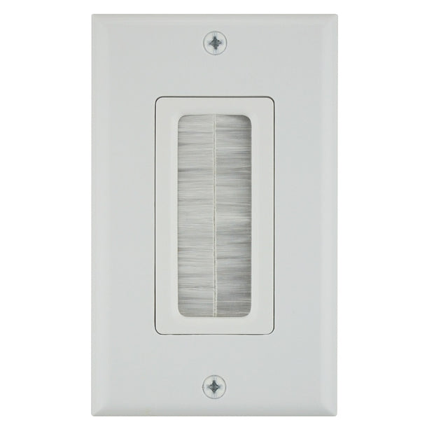 1-Gang Brush Wall Plate White