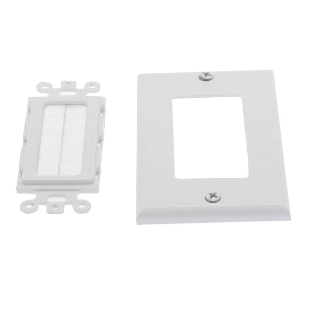 1-Gang Brush Wall Plate White