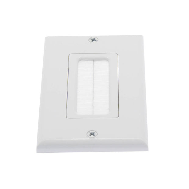 1-Gang Brush Wall Plate White